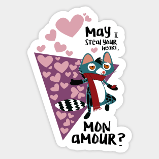 Steal your heart mon amour Sticker